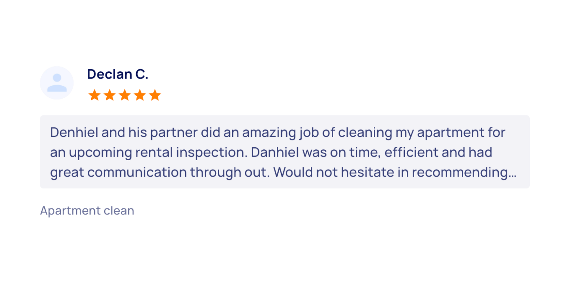 Customer testimonial 1